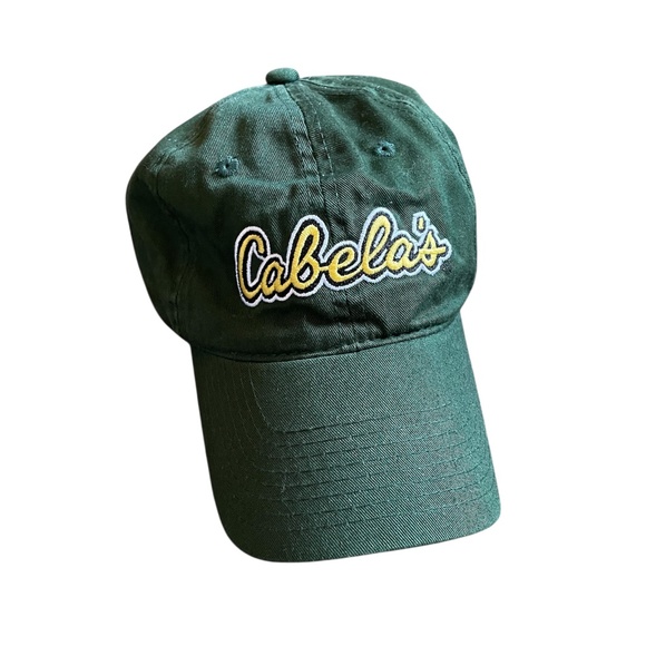 Cabela’s Green Cloth Hat • 5 Panel Adjustable One Size - Picture 1 of 6